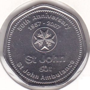 Papua New Guinea 50 Toea 2007-St John