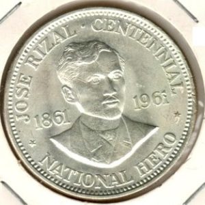 Philippines 1 Peso 1961 Jose Rizal