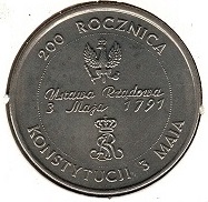 Poland 10000 Zlotych 1991 Konstytucji