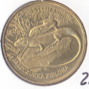 Poland 2 Zlote 2009 Green Lizard