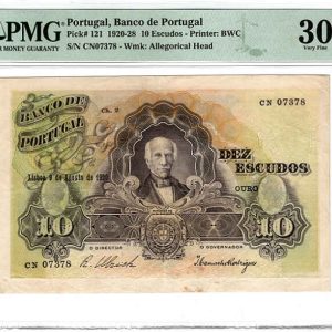 Portugal 10 Escudos 1920 Marquês Sá Bandeira