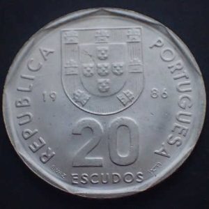 Portugal 20 Escudos 1986