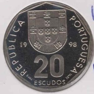 Portugal 20 Escudos 1998 Proof