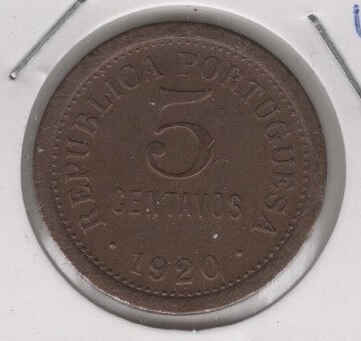 Portugal 5 Centavos 1920