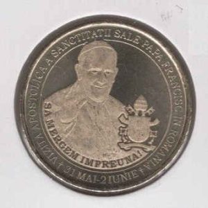 Romania 50 Bani 2019 Pope Francis