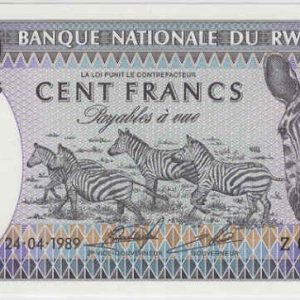 Rwanda 100 Francs 1989