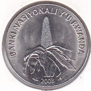 Rwanda 50 Francs 2003
