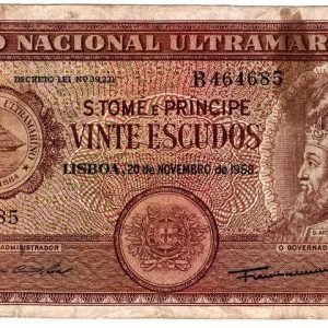Saint Thomas 20 Escudos 1958