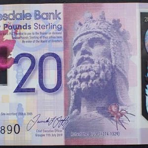 Scotland 20 Pounds 2020 Robert the Bruce