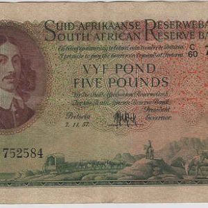 South Africa 5 Pounds 1957
