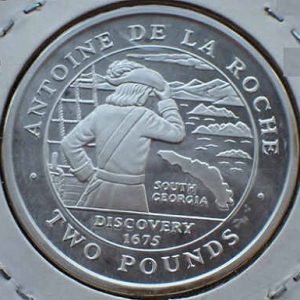South Georgia and Sandwich Islands 2 Pounds Antoine de la Roche