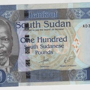 South Sudan 100 Pounds 2016