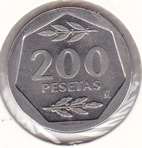 Spain 200 Pesetas 1986 M