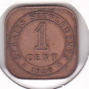 Straits Settlements 1 Cent 1920