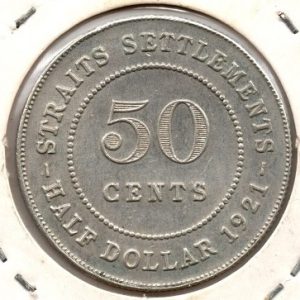 Straits Settlements 50 Cents 1921