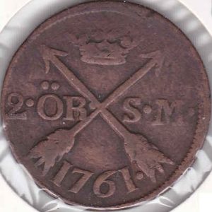 Sweden 2 Ore 1761