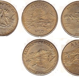 USA Hawaii - set of 5 tokens