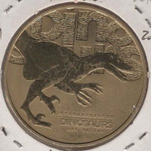 Tuvalu 1 Dollar 2002 Dinosaur