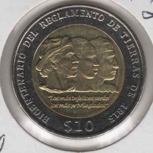 Uruguay 10 Pesos 2015 Bicentennial Land Regulation