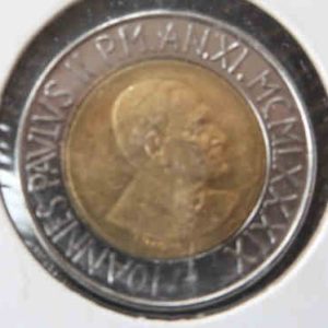 Vatican 500 Lire 1989 John Paul II