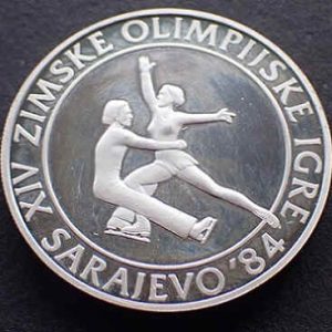 Yugoslavia 100 Dinara 1984 Ice Skiing