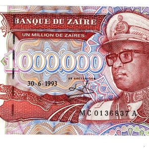 Zaire 1000000 Zaires 1993