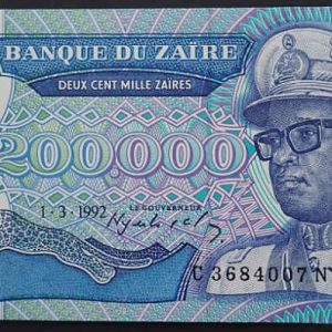 Zaire 200000 Zaires 1992