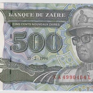 Zaire 500 Zaire 1994