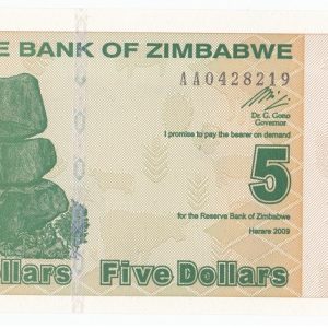 Zimbabwe 5 Dollars 2009