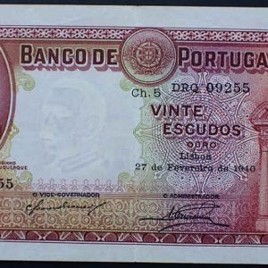 Portugal 20 Escudos 1940