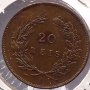 Portugal King Carlos I 20 Reis 1891 A